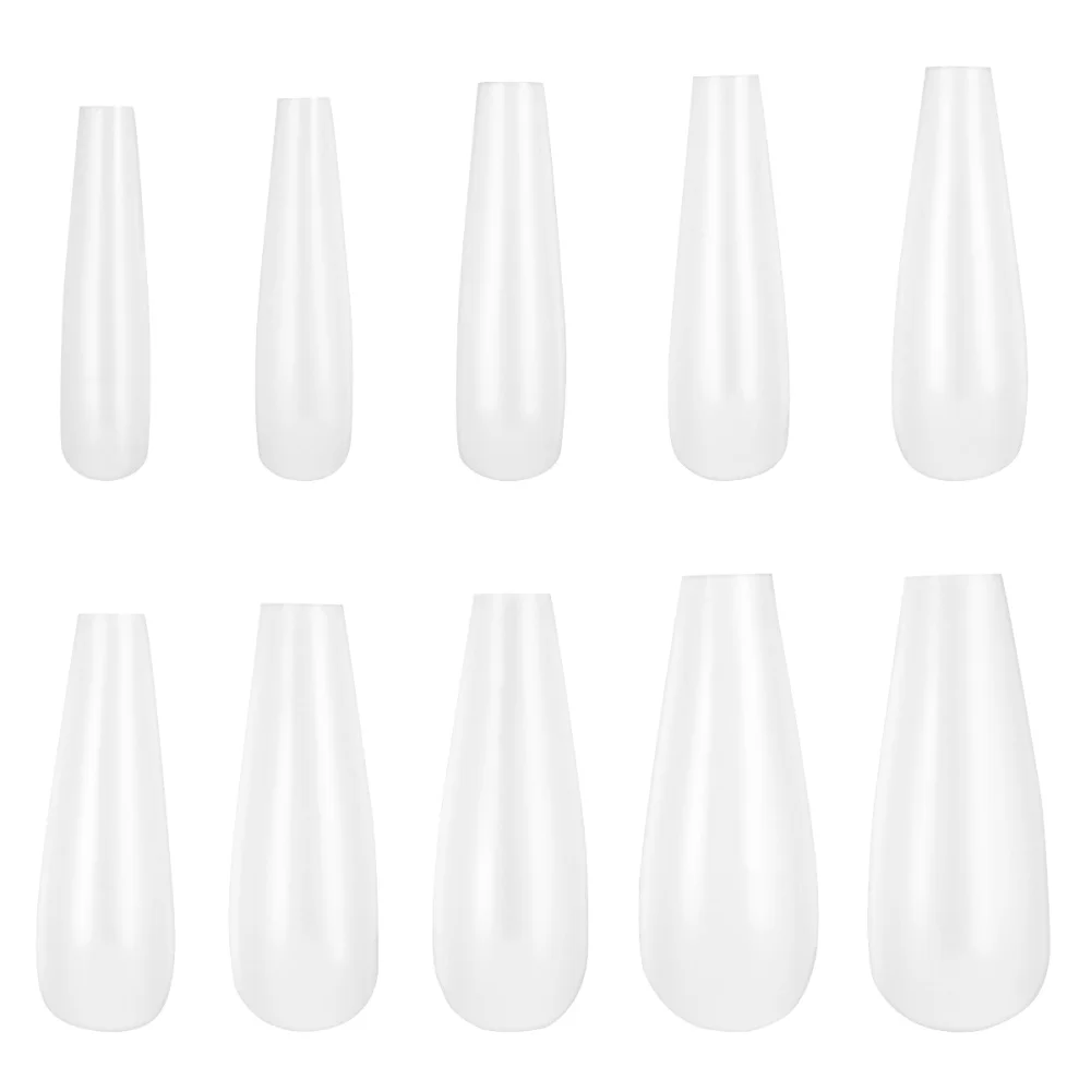 

500PCS Long Practical ABS Durable Fake Full Cover Nail Tool Nail Sticker for Home Girls Women Salon
