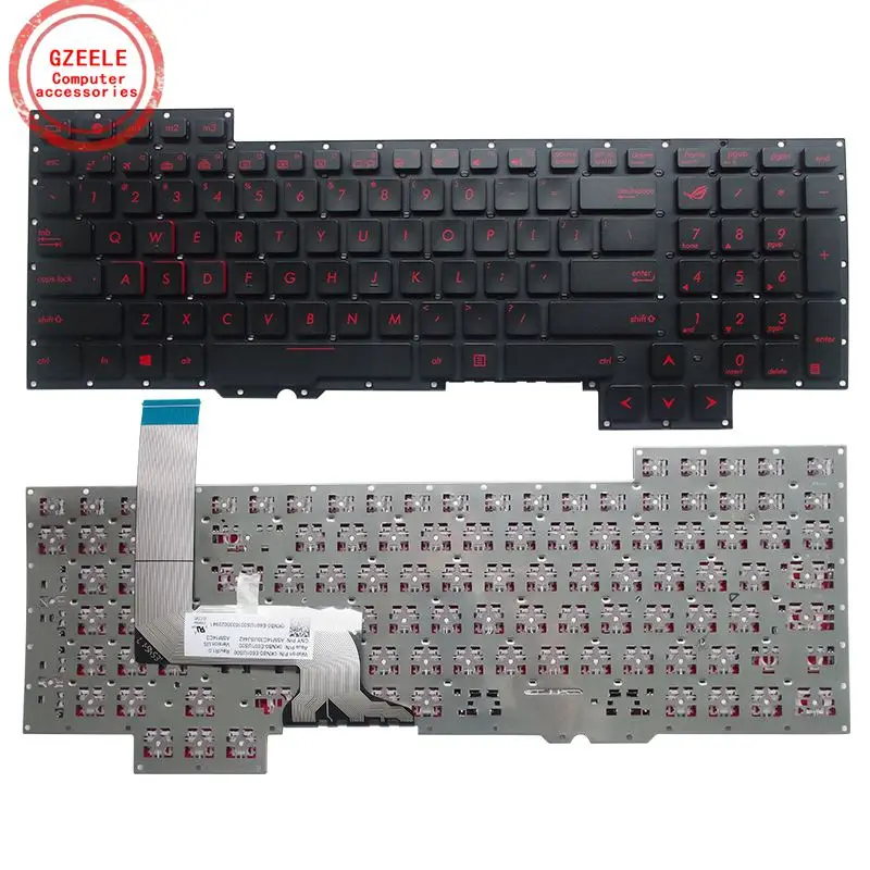 Новинка GZEELE для ASUS g751jl-bs17t28 G751JT-CH71 G751JM-BHI7T25 US клавиатура ноутбука G751 G751J G751JL G751JM G751JT
