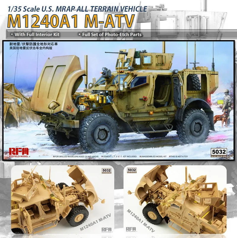 RYE FIELD MODEL RFM5032 5032 1//35 US MRAP ATV M1240A1