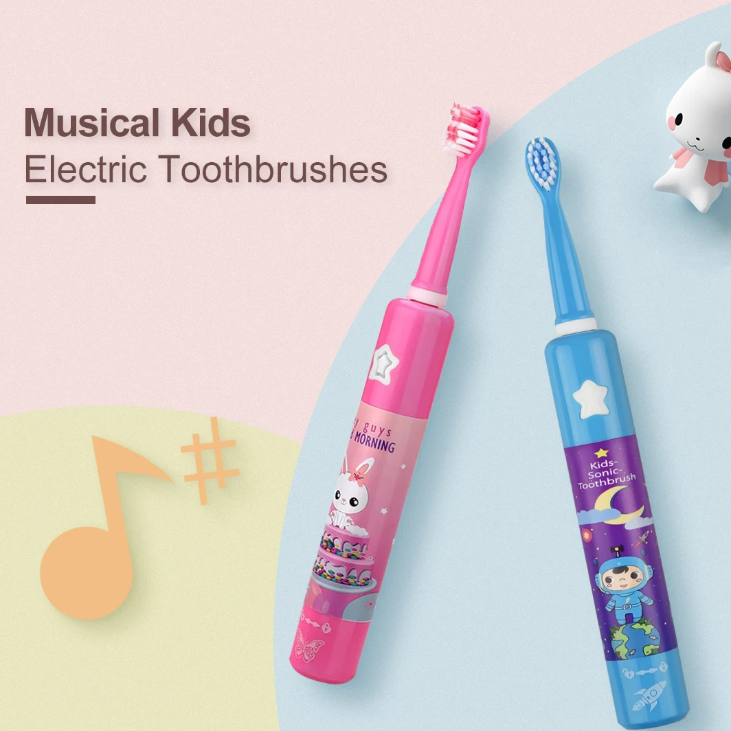Children Electric Toothbrush Cartoon Pattern Automatic Musical Kids Music USB Charging Children Electric Toothbrush for Kids