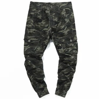 

Camouflage Tooling Pants Men's Fashion Brand Pin Feet Military Stretch Pants Men's Fashion Mens Casual Pants Hip Hop Joggers Men