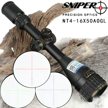 

SNIPER NT 4-16X50 AOGL Riflescope Tactical Optical Sight Full Size Glass Etched Reticle RGB llluminate Hunting Trail Rifle Scope