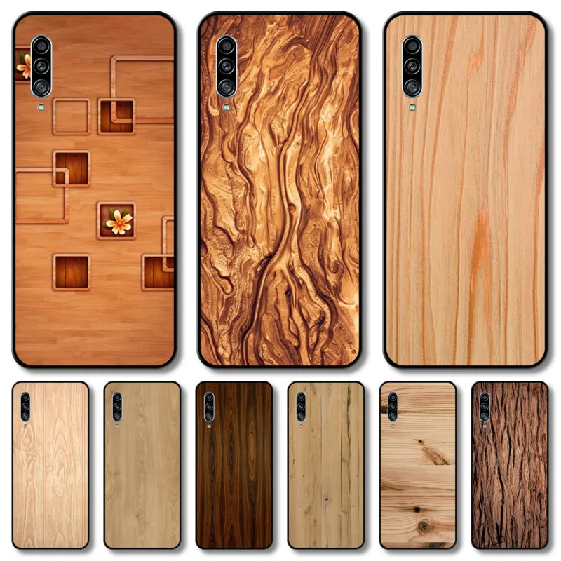 Colorful Wood Grain Phone Case For Samsung Galaxy A 12 51 52 21 71 70