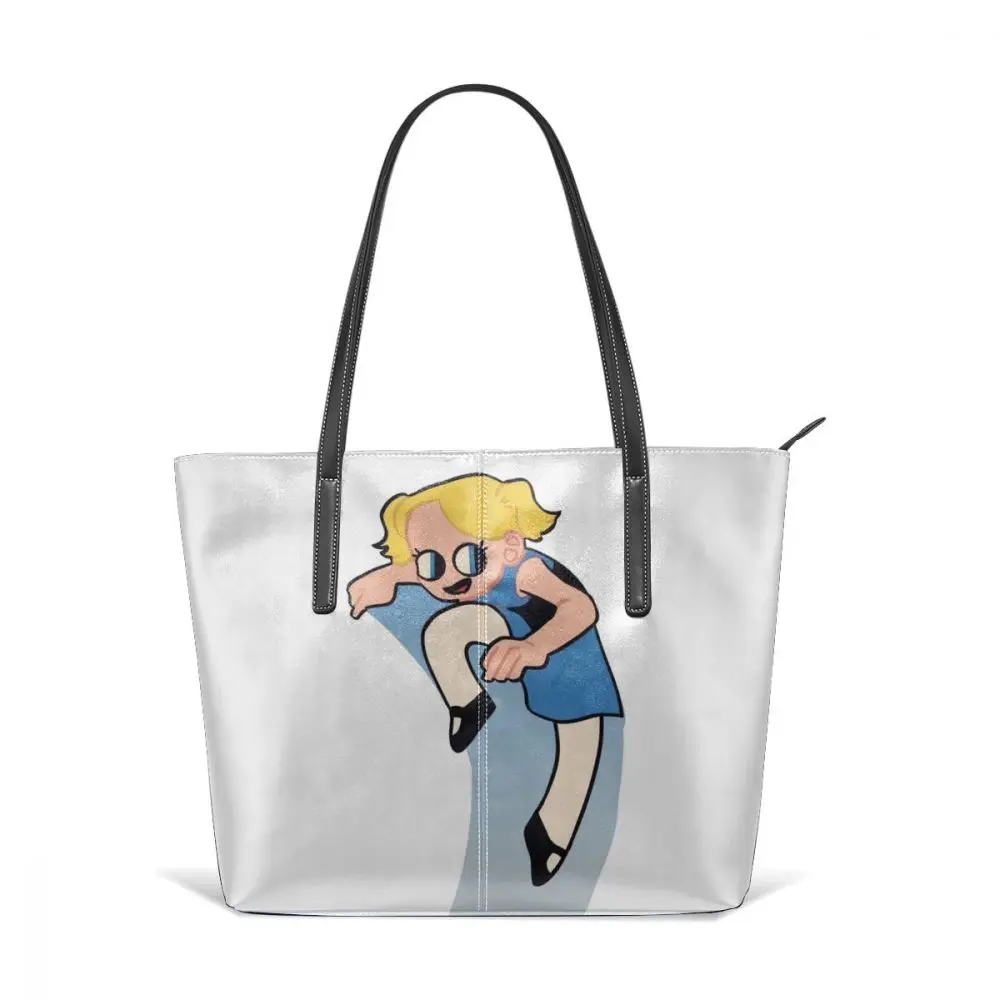 

Powerpuff Girls Handbag Bubbles Top-handle Bags Print Wedding Leather Tote Bag Oversized Trending Teen Women Handbags