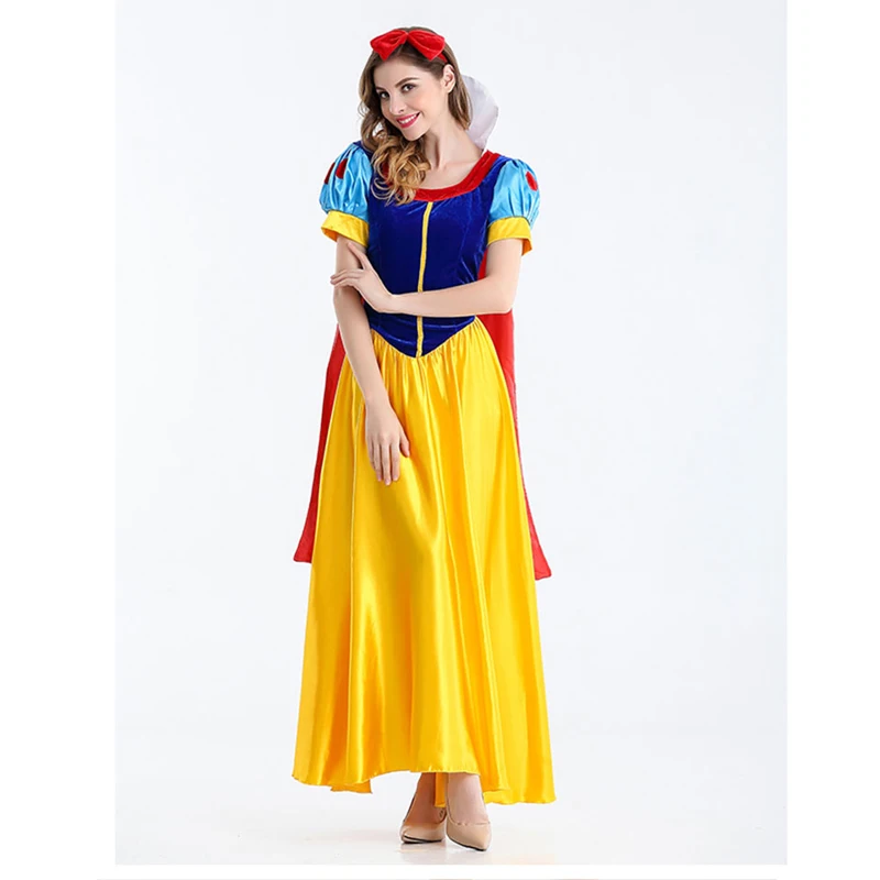 

Snow White Costume Dress Cape Headpiece Adult Snow White Princess Dress Costume Halloween Costume Cosplay