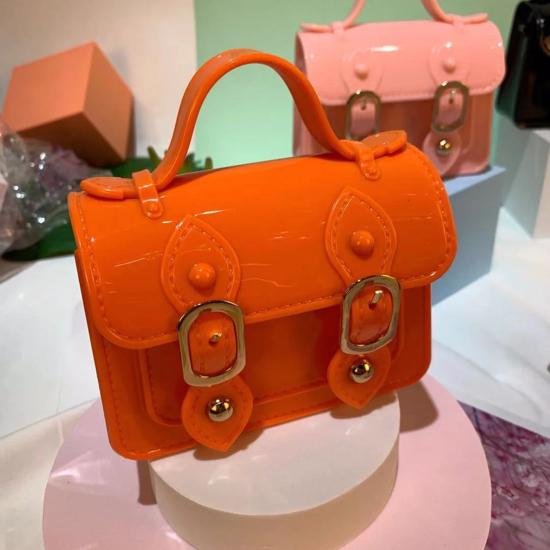 Purse and Handbag for Women 2021 Cute Mini Coin Wallet Candy Color Kids PVC Jelly Crossbody Bags Baby Girls Party Purses