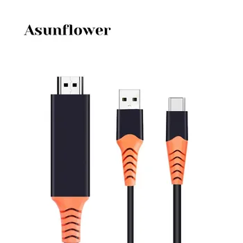 

USB 3.1 Type C to HDMI 4K Cable 2M Length With USB Male Charging Port for Samsung Note book / Galaxy book / Galaxy S10 Tab S3