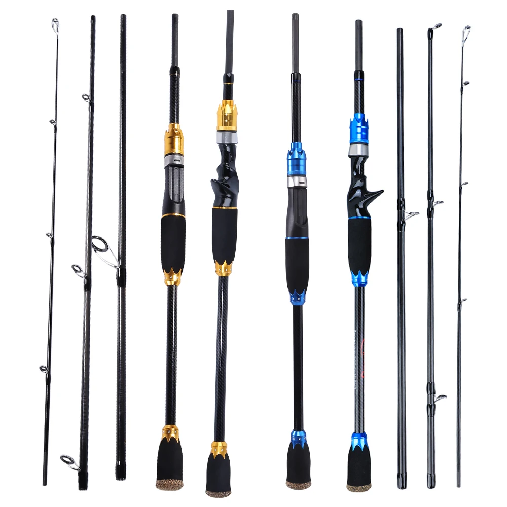 

Sougayilang 1.8m 2.1m Lure Fishing Rod Casting Travel Carbon Spinning Rod Portable 4 Sections Fishing Rod Tackle De Pesca Pole