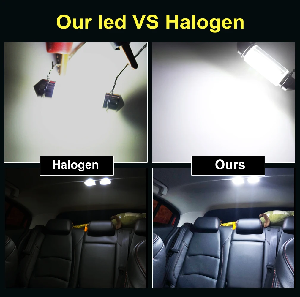 10pcs C5W Led C10W ���� ���� ���׸��� ���� 31mm 36mm 39mm ���� �ڵ��� ��� ���� ���� �� �ڵ� ���� 12V 6000K