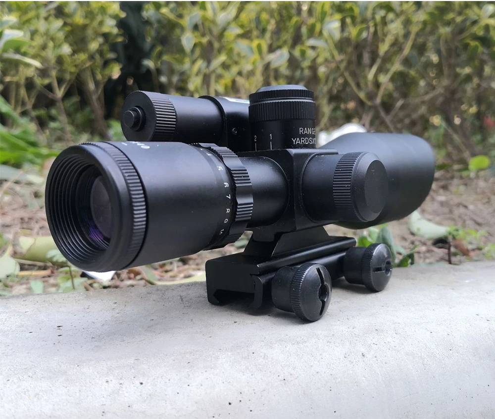Óptica Scope Visão Poderoso Laser Verde Tático Riflescope Airgun Caça Holográfica Colimador Retículo Objetivo 2.5-10x40 Red Dot 15 Lunetas Riflescopes