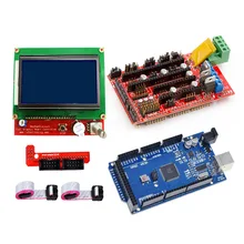 Отличный Мега 2560 R3 Mega2560 REV3+ RAMPS 1,4 контроллер+ RAMPS1.4 lcd 12864 lcd для 3d принтера комплект