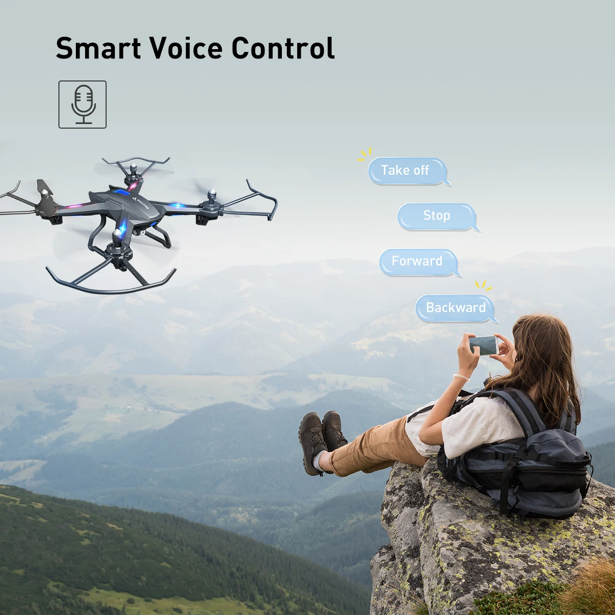 SNAPTAIN S5C Camera drone WiFi FPV 1080P HD Camera Professional Quadcopter Voice control Gravity Sensor RTF Gift For Kids toy