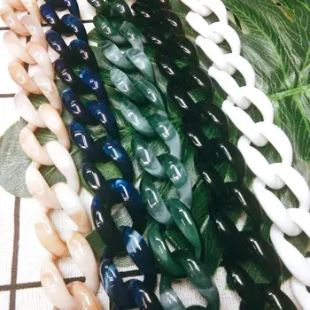 

1.0 Meter Acrylic Necklace Strands Linked Bag Chains Women Jewelry DIY Accessories Glasses Chains Components Necklace Parts N016