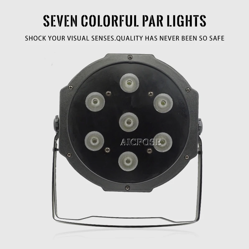 Светодиодные лампы 4 шт./лот 7*12 Вт светодиодные 7x12 Par RGBW в 1 плоский par led dmx512
