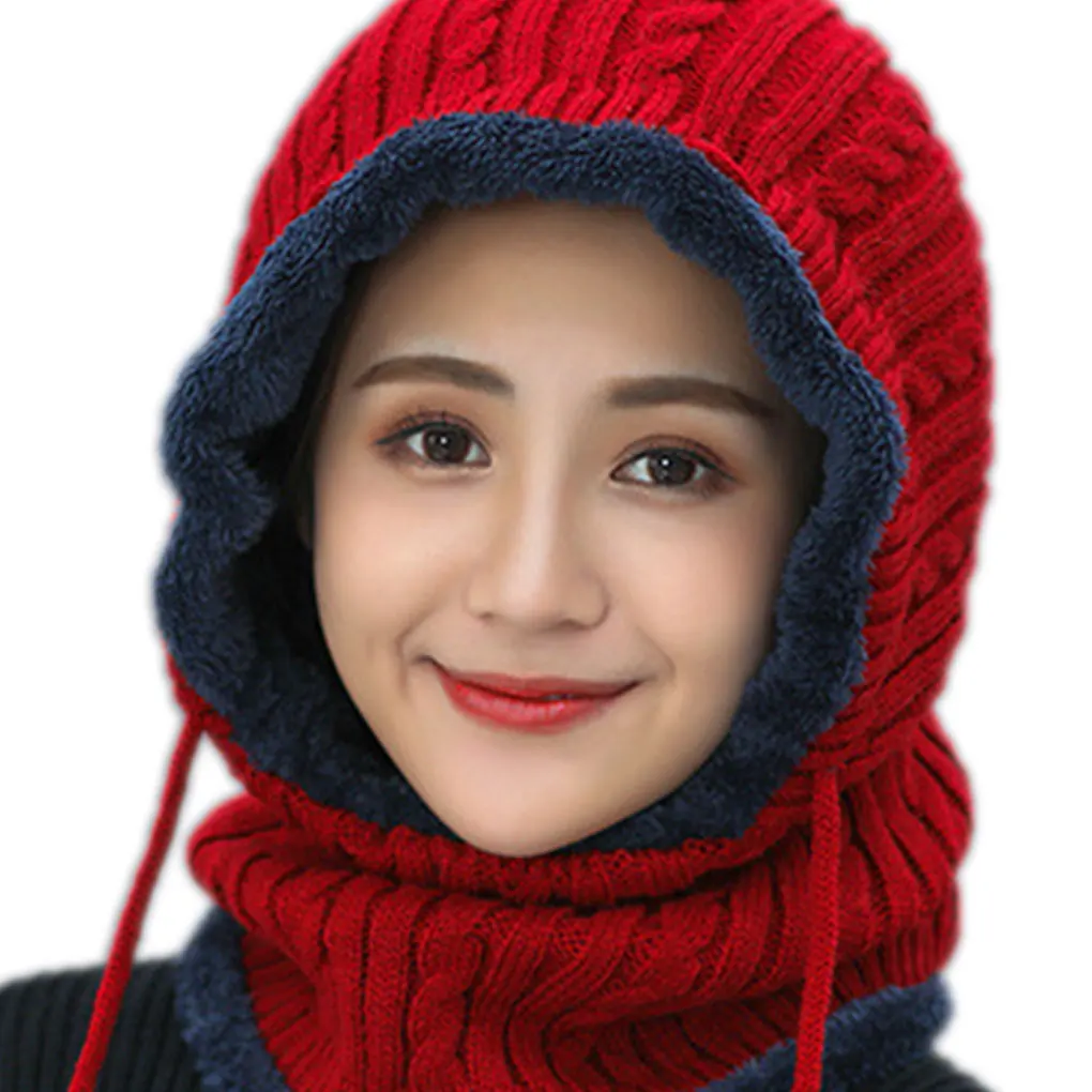 Winter knitted Beanies Hats Women Men Braided Knit Beanies Coral Velvet Lining Hat Girls Boys Warm Cap Winter Thick Accessory