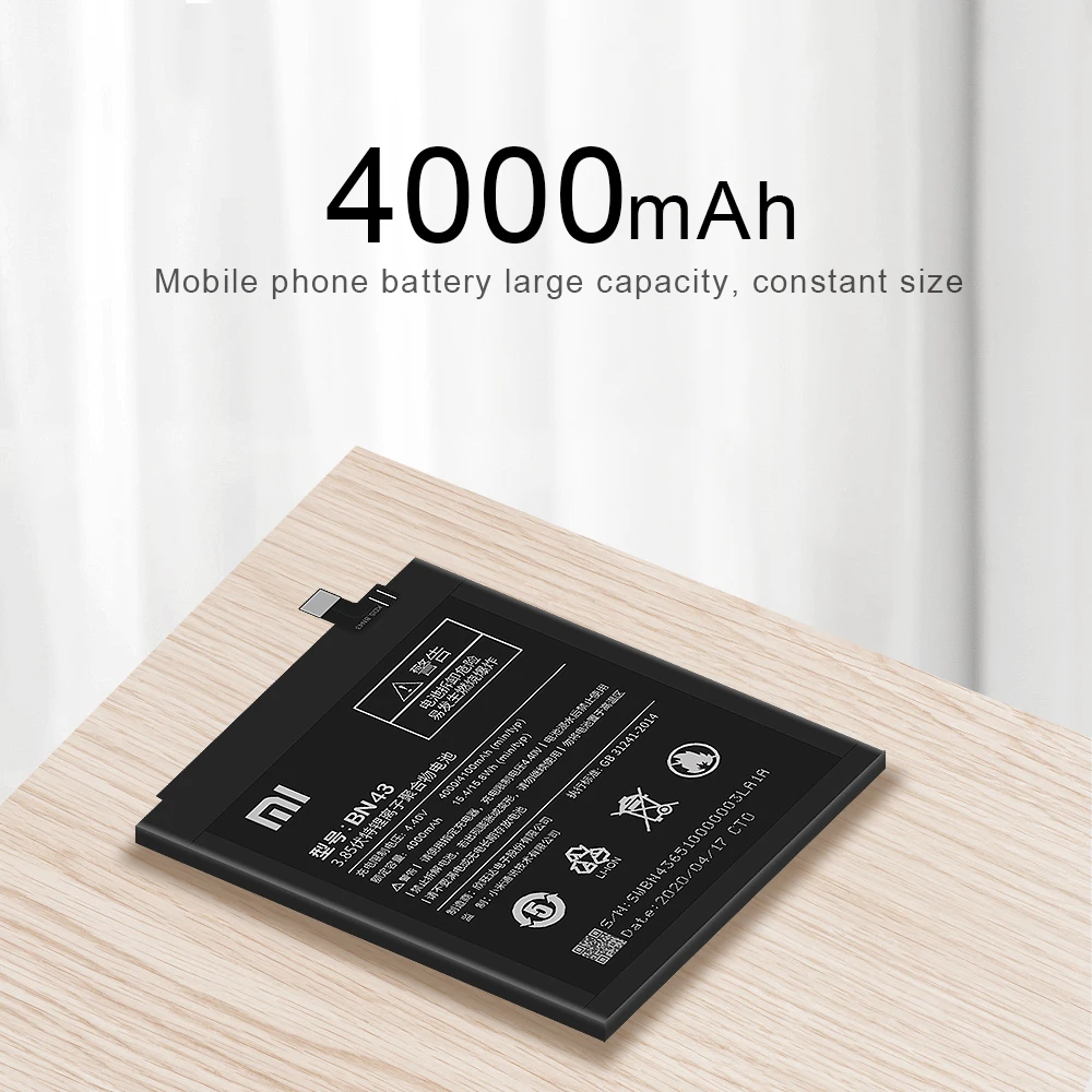 Оригинальный сменный аккумулятор Xiaomi BN43 BN40 BN41 BM47 для Redmi Note 4/4X 3 3S 3X 4X 3Pro 4/5A Mi 5 6 6X/Mi A2
