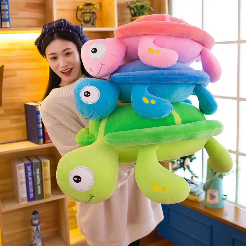 

New Style Cute down Cotton Color Couples Little Turtle Plush Toy Doll Multi-functional Comfortable Doll Gift