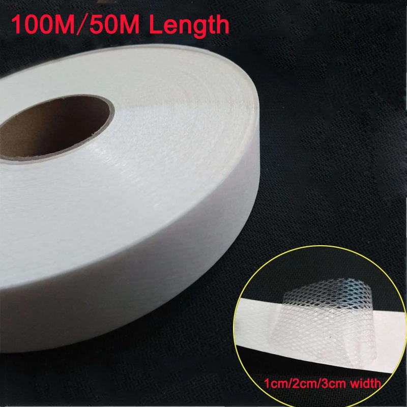 

100M/50M DIY Double Side Tape Fabric Sewing Clothes Mesh Interlining Lining Adhesive Interlining Garment Quilting Accessories