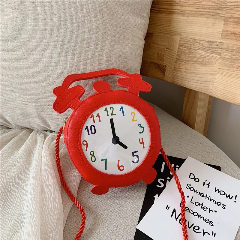 Сумки через плечо для детей Мультяшные часы сумки с принтом модная детская сумка из искусственной кожи для девочек сумка-мессенджер Водонепроницаемая пляжная сумка