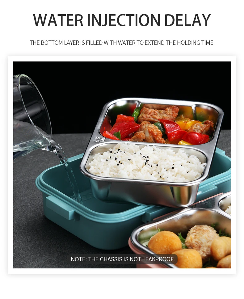 VandHome японский детский Ланч-бокс герметичный Bento box 304 контейнер для еды из нержавеющей стали для детей школьная коробка для еды