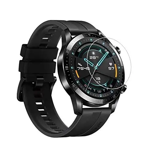 Закаленное стекло-экран протектор для huawei Watch GT2 46 мм версия 2.5D 9H твердость полное покрытие против царапин