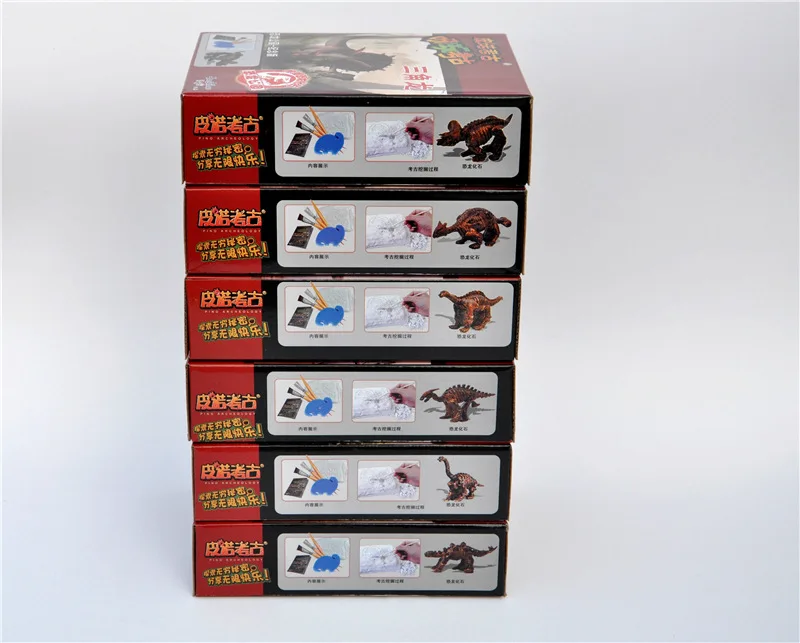 Pinado Archeology Dig игрушка динозавр Fossil Дети DIY Dig образовательная модель динозавр парк Памятное издание 9