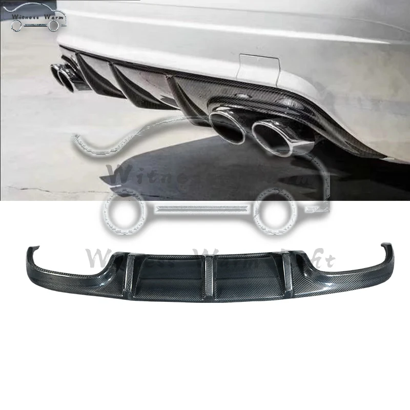 Для W204 C204 задний диффузор из углеродного волокна для губ Mercedes Benz W204 C63 AMG 2007-2011 диффузор заднего бампера
