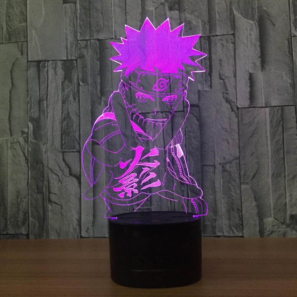 Ботинки в стиле аниме NARUTO лампа 3D Детский Светильник игрушка новизны лампы 7