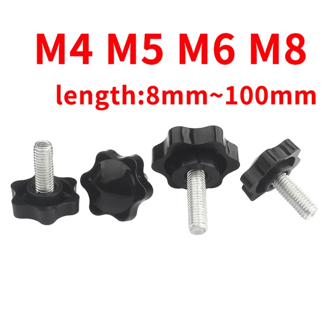 M4 M5 M6 M8 Stern Hex Förmigen Kopf Spann Schraube Metric Maschine  Schrauben Knopf Kunststoff Carbon Stahl Galvanisierung Hardware - AliExpress