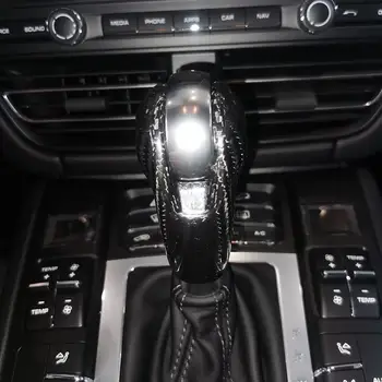 

Boxster Real Carbon Fiber Gear Shift Knob Head Cover Trim Interior Car Accessories For Porsche Macan Panamera Cayman 718 911