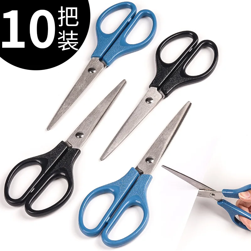 

10 to Manual Scissor Stainless Steel Paper Cutting round-Toe Small Long Scissors Household Tailor Cutting Cloth Medium Kitchen S