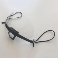 10 Pcs Black Transparent Sanitary Open Mask For Full Face Protection Food Truck Makeup  Plastic Work Face Mouth Protective Mask 1