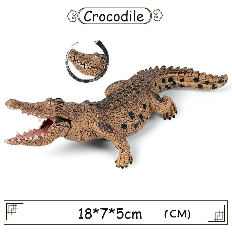 1PC Realistic Figures Lifelike Dinosaur Mosasaurus Model Collection Toys Boys Adult Lion Crocodile Wild Animal Home Decroation
