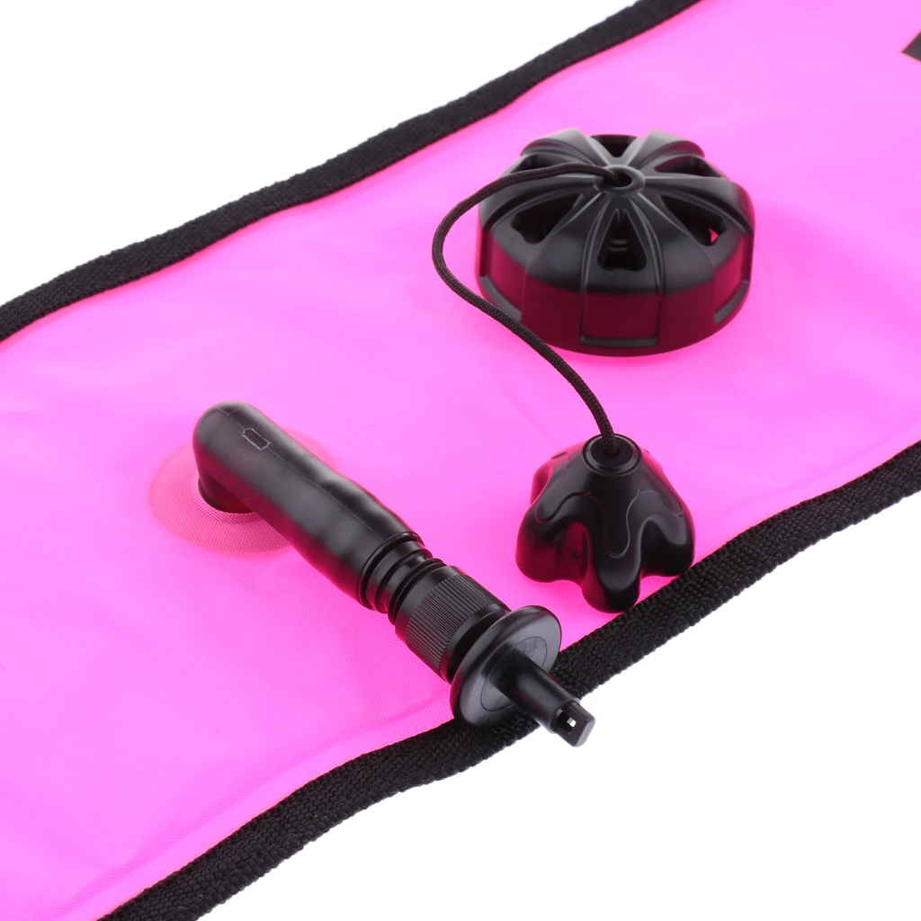 Diver Signal Marker Inflatable Tube with Plastic Clip for Diving Snorkeling Underwater Safety Signal Buoy Float for Water Sports