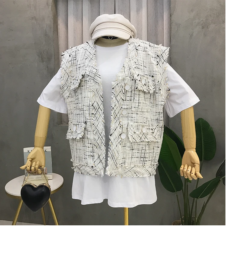 vest Fringed jacket female early autumn new thin ladies temperament vest cardigan