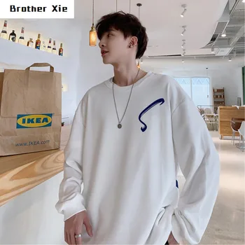 

Autumn New Hoodies Men's Fashion Letter Printing Casual O-neck Pullover Man Streetwear Hip Hop Loose Sweatshirt Male Hoodie