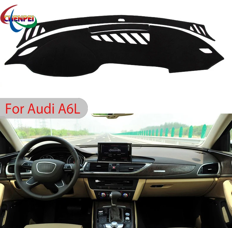 

Car Anti-Slip Mat Dashboard Cover Pad Sunshade Avoid Light Pad Anti-UV Carpets Mat For Audi A6L Interior Accessories