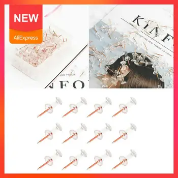 

100 Pcs Transparent Push Pins Thumbtacks Rose Gold Board Supplies Office School Thumbtack Cute Point Steel Bulletin Decorat A5Z0
