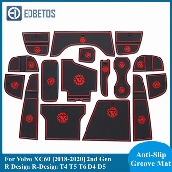 

For Volvo XC60 2018 2019 2020 Car Door Mat For Volvo XC60 2nd Gen R Design R-Design T4 T5 T6 D4 D5 Gate Slot Pad For Volvo XC60