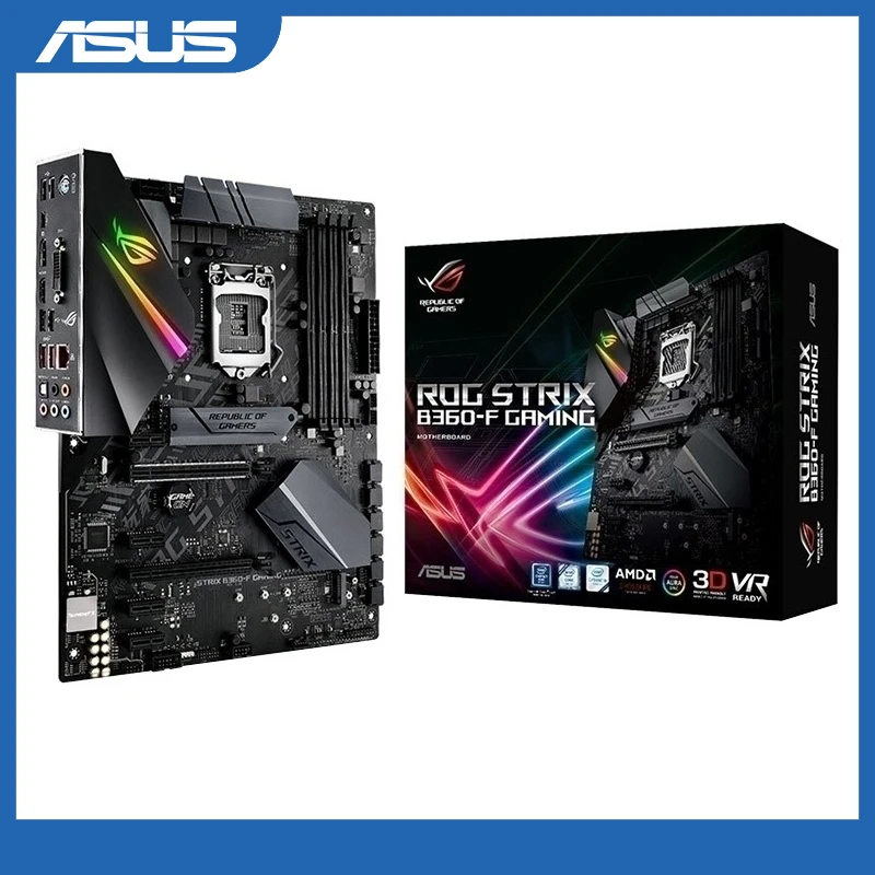 Материнская плата Asus ROG STRIX B360-F для настольных ПК с чипсетом Intel B360 Socket LGA 1151