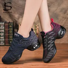 Jazz Dance Shoes Women Sneakers Practice Dance Shoe Mesh Soft Outsole Ladies Modern Dance Sneakers Breathable Woman Sport Shoes