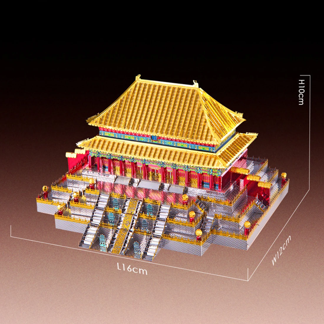 Hall of Supreme Harmony Tang Райская Строительная модель наборы DIY 3D металлические Пазлы сборные Пазлы игрушки модели строительные наборы