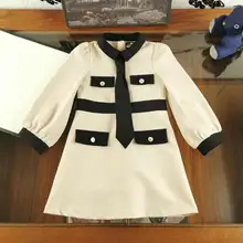 Платье для девочек в школьном стиле Красивые Детские платья на Возраст 3-12 лет новое поступление осени