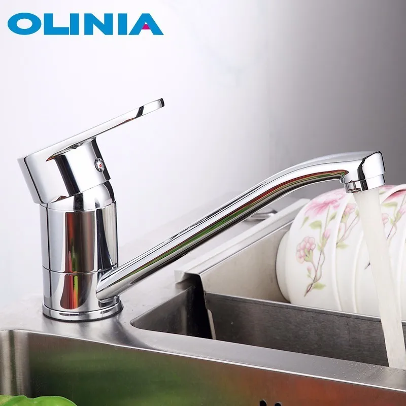 Поворотный кухонный смеситель Olinia для раковины с креплением на раковину
