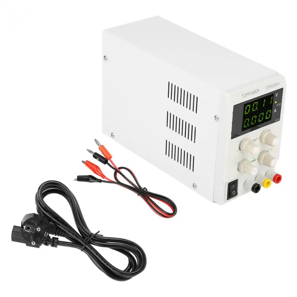 STP3010DH Adjustable Regulated DC Power Supply 0-30V 0-10A 110V/220V Switch F5AL 250VAC Professional Voltage Regulators