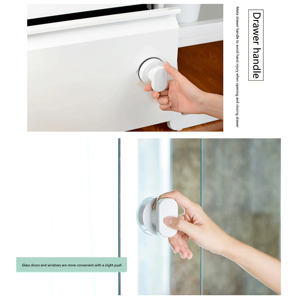 

Home Drawer Modern Kitchen Interior Removable Small Door Handle Hardware Bathroom Handrail Suction Cup Solid No Trace