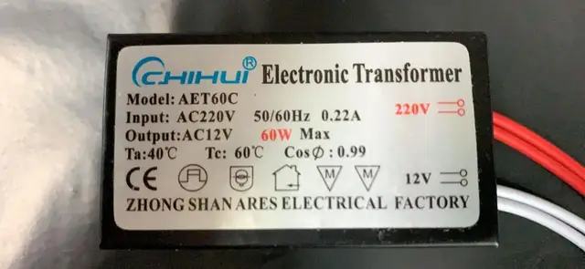 1 piece 3 years warranty Metal electronic transformer driver for 12V 20W 160W 250W LED light bulbs Driver Power Supply 60w