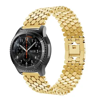 

Replaced Stainless Steel Watch Band Fish Scale Pattern Wrist Strap Bracelet for Samsung Galaxy Watch 46mm/S3 Accessories Kit