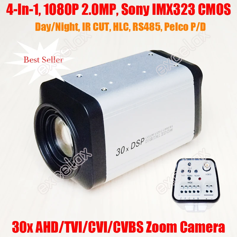 HD 2.0MP 1080P 30X Optical Zoom TVI Camera Box 30X Zoom TVI Camera 3-90mm WDR
