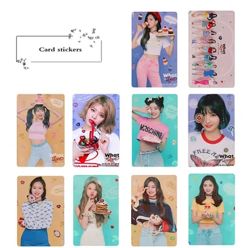 

10Pcs/Set TWICE Album What Is Love Sticky Photo Cards Crystal Card Stickers For Fans Gift